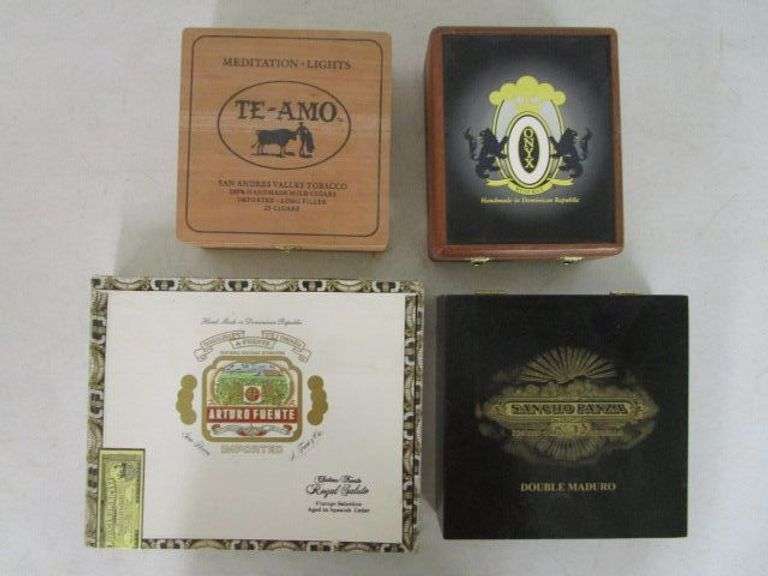 16 Wood & Cardboard Cigar Boxes Oberman Auctions