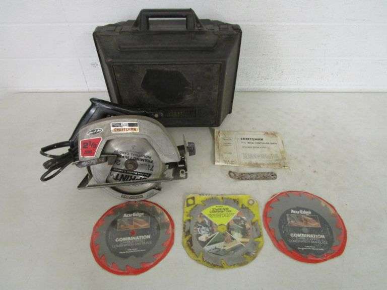 Craftsman 2 1/8 HP Circular Saw w/Case Oberman Auctions