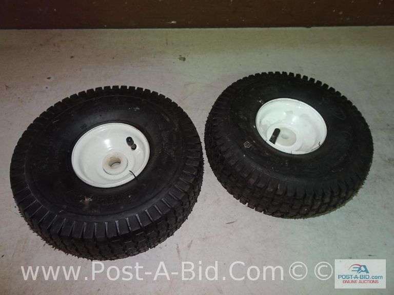 (2) Utility Cart Tires And Rim Elsenpeter Auctions & Real Estate, Inc