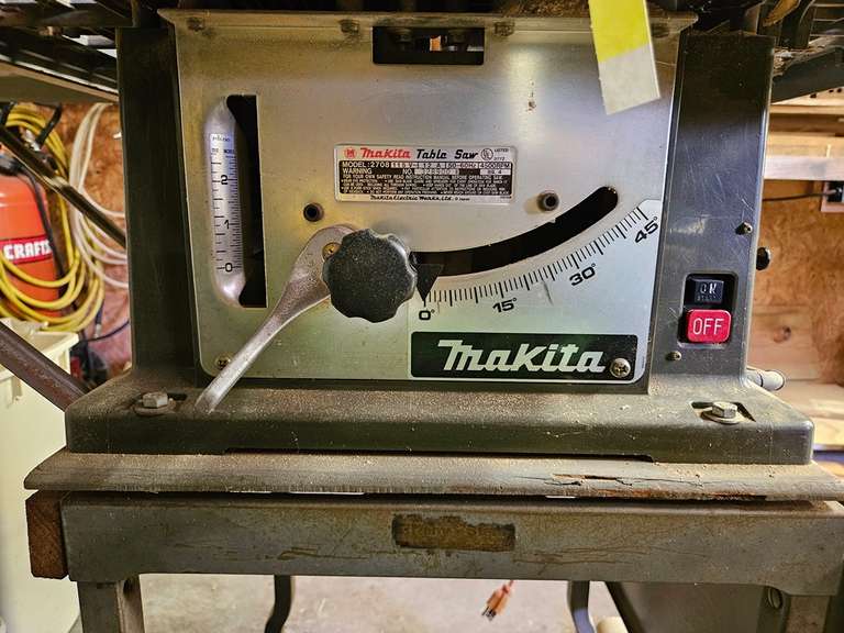 Makita Model 2708 Table Saw on Rolling Stand - Parrott Marketing Group