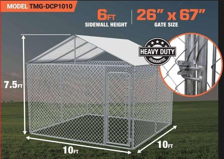 Y394 TMG 10X10 Dog Kennel Pickett Auction Service