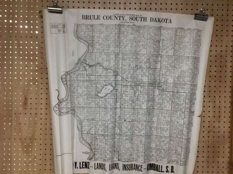 Brule County, SD 1930 plat map Peterson Land & Auction LLC