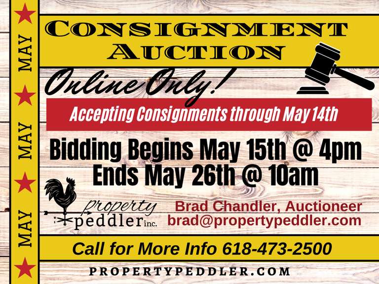 MAY ONLINE CONSIGNMENT AUCTION Property Peddler