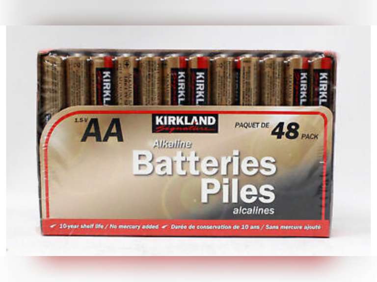 Kirkland Signature AA Alkaline Batteries 48 Pack 23.99 Quarter Price