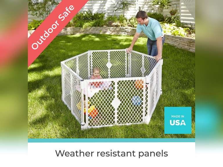 Toddleroo by North States Superyard 6 Panel Baby Play Yard/Barrier with