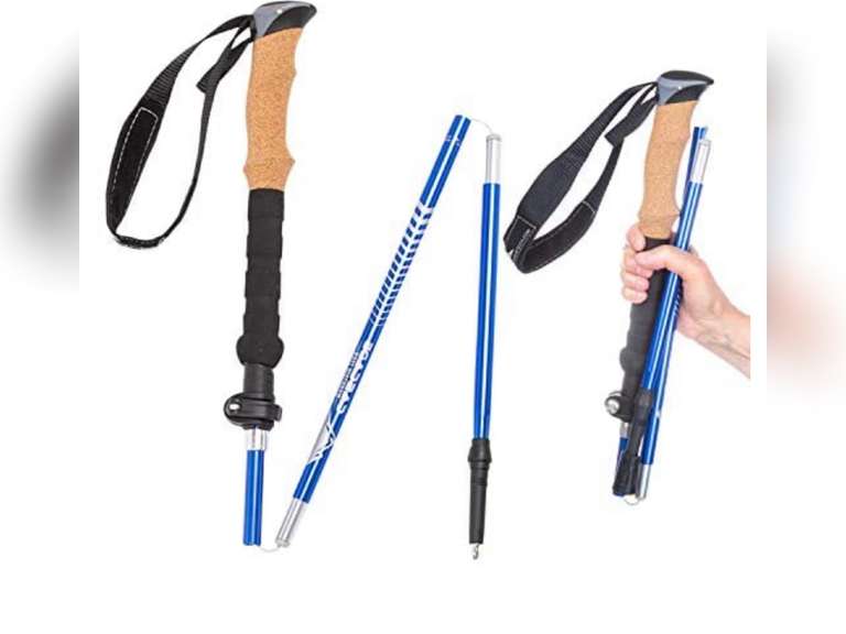 TrailBuddy Collapsible Hiking Poles Pack of 2 Trekking Poles for