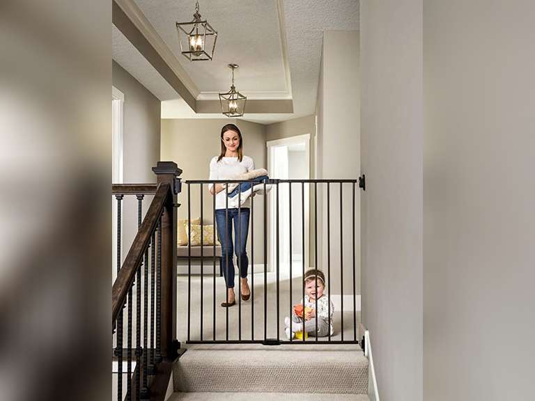 Regalo 2in1 Extra Tall Easy Swing Stairway and Hallway Walk Through