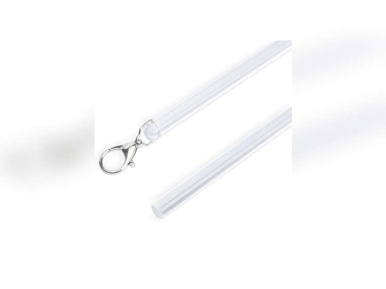 2 Pack Curtain Pull Rod with Metal Snap Invisible Clear Curtain Push