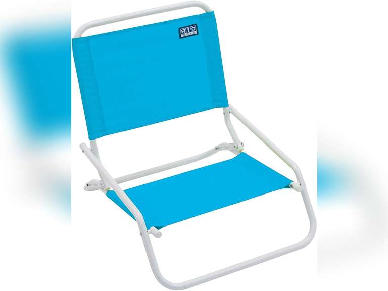 Rio Brands Wave 1Position Beach Folding Sand Chair Turquoise 29.87 Quarter Price