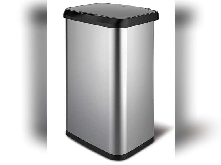 Glad Stainless Steel Trash Can with Clorox Odor Protection Touchless