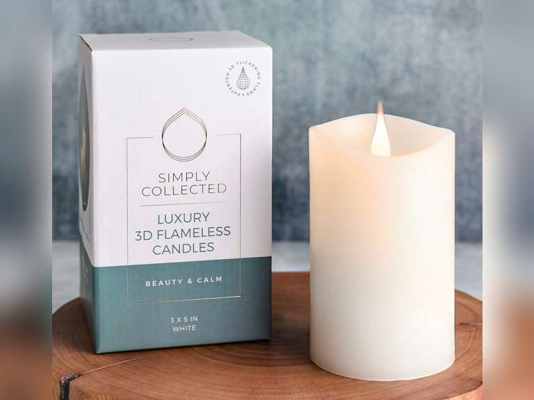 Simply Collected Flickering Flameless Candles Battery Operated with
