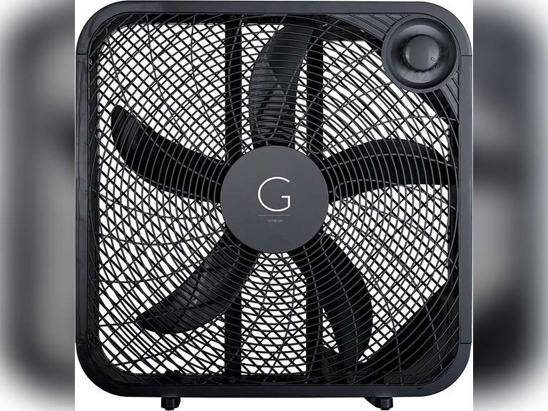 Genesis 20" Box Fan, 3 Settings, Max Cooling Technology, Carry Handle