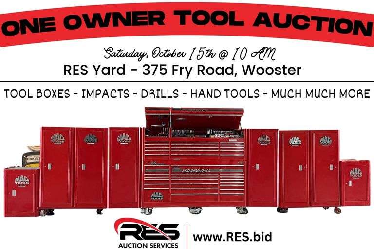 One Owner Tool Auction RES Auction Services