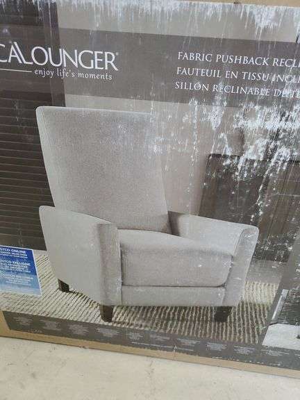 Barcalounger fabric pushback recliner - Rideau Auctions