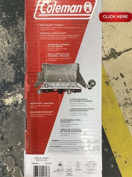 Coleman triton+ camping stove - Rideau Auctions