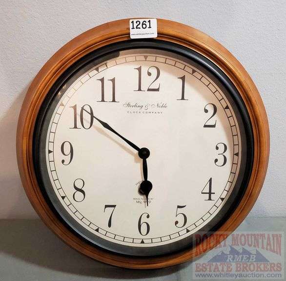 Sterling & Noble Wall Clock. Rocky Mountain Estate Brokers Inc.