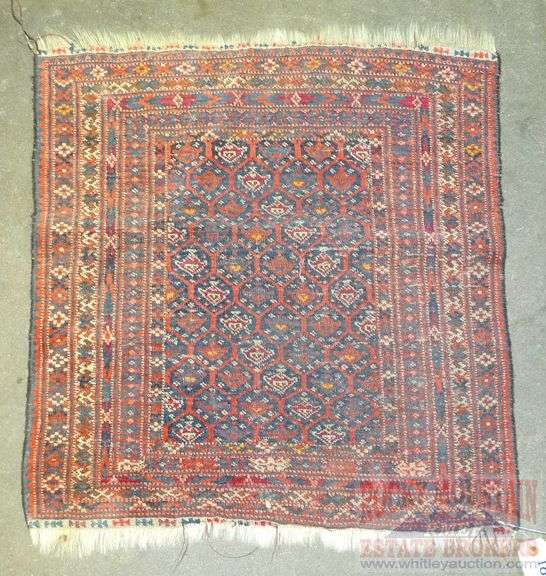 Vintage, Very Tightly Woven Persian Style Prayer Rug with Beautiful