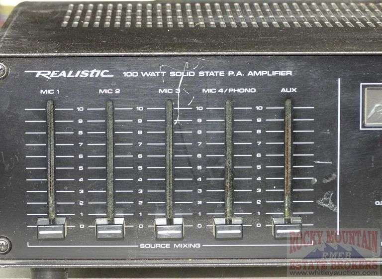 Realistic Model 322024 100 Watt PA Amplifier. Rocky Mountain Estate