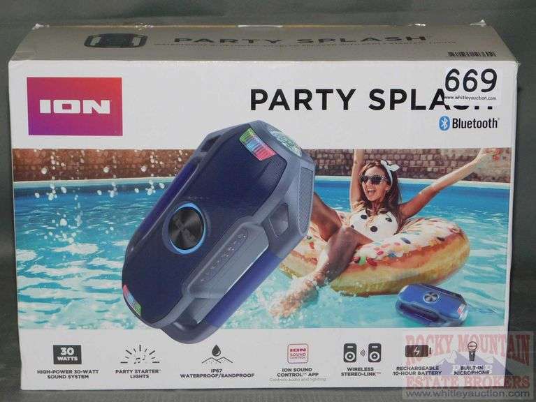New Ion Party Splash Bluetooth Waterproof Speaker. - Rocky Mountain
