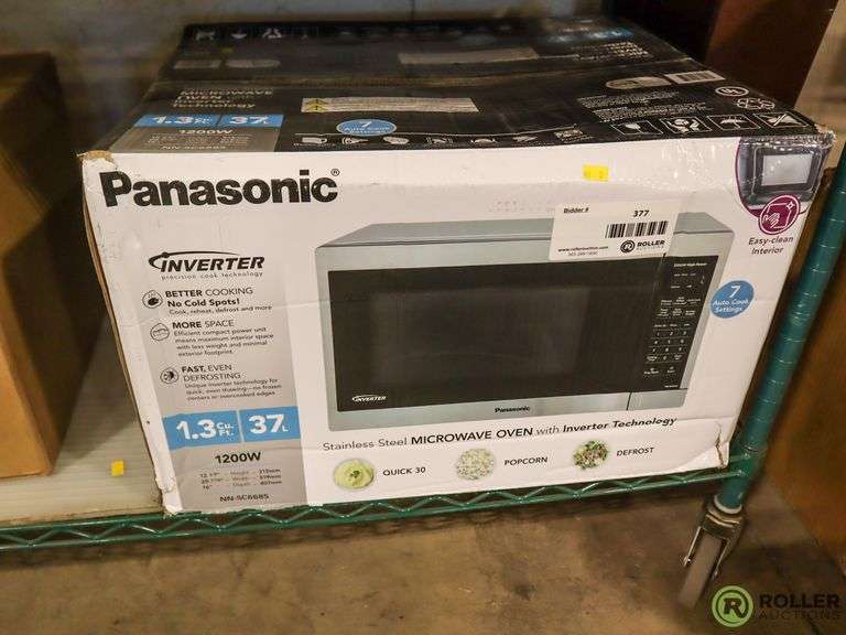 Panasonic Microwave Oven NnSc668S 1.3 Cuft Roller Auctions