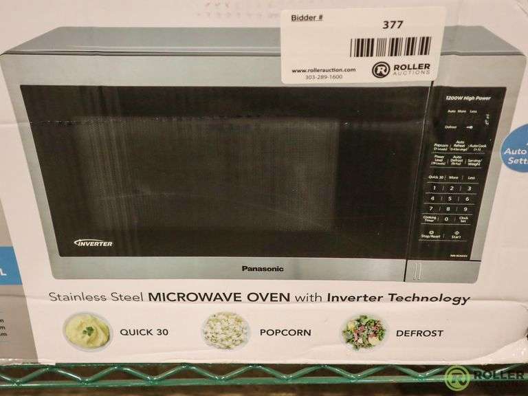 Panasonic Microwave Oven NnSc668S 1.3 Cuft Roller Auctions