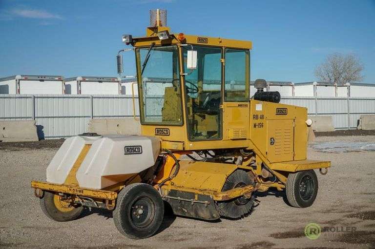 1996 Rosco RB48 RideOn Broom Enclosed Cab, Cummins 4Cylinder Diesel