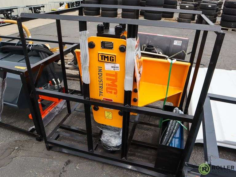 New TMG PD700S Hydraulic Post Driver Attachment to Fit Skid Steer