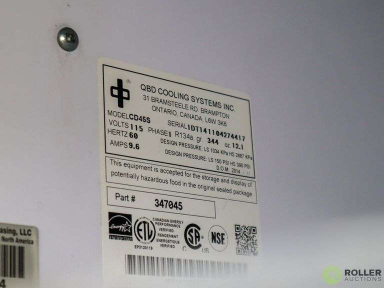 QBD Cooling Systems CD45S Double Door Refrigerated Merchandiser