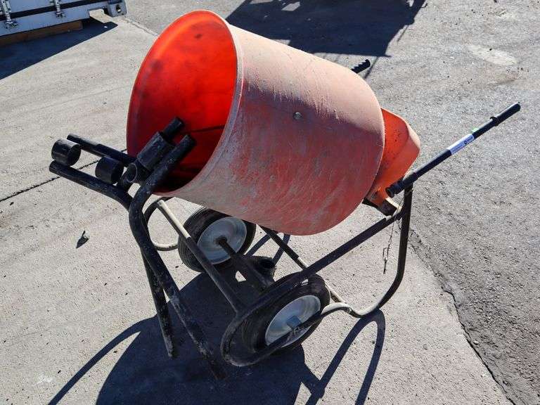 Kushlan 350 Series Portable Direct Drive Cement Mixer, 120V, Electric