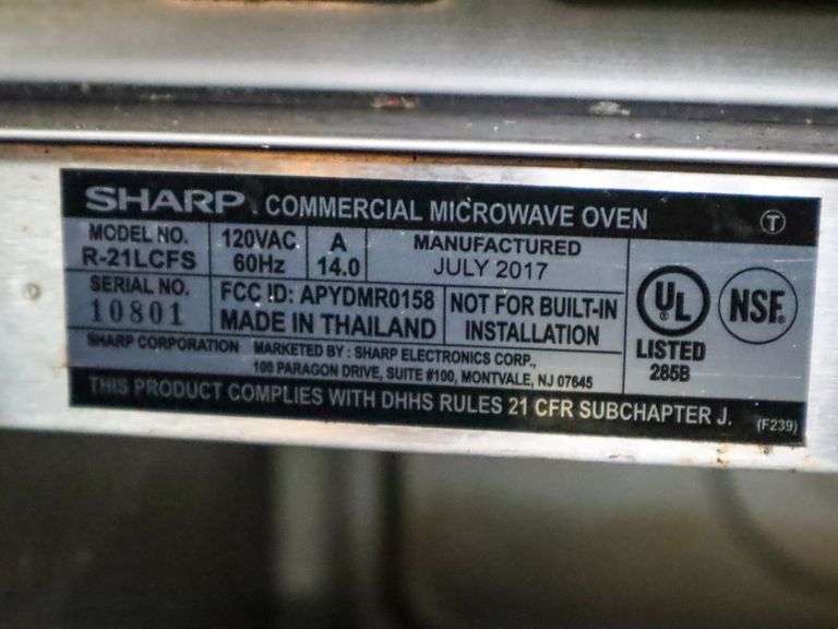 Sharp 1000W/R-21LCFS Microwave Oven - Roller Auctions