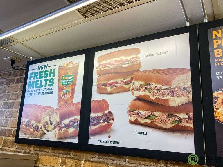 (4) 48" Wall Mount Lighted Menu Boards Roller Auctions