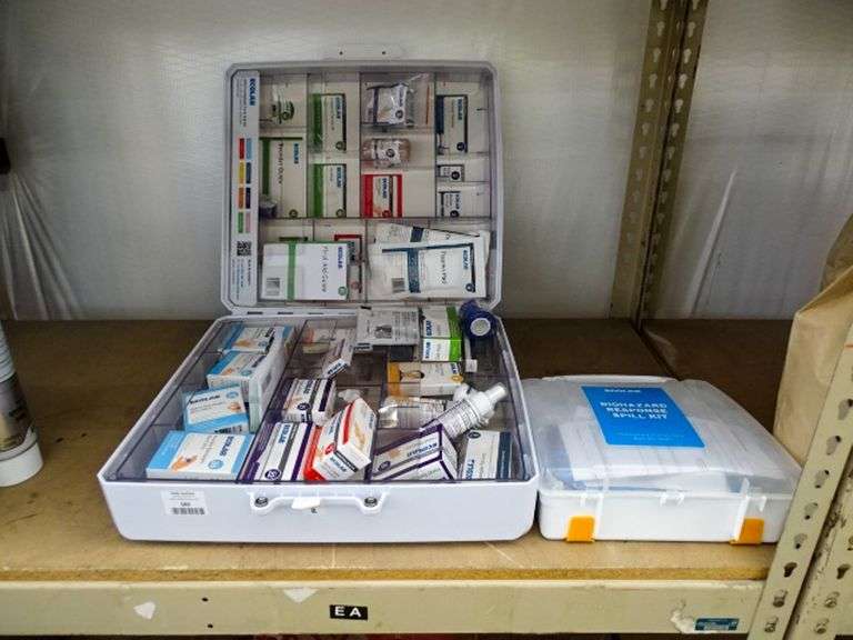EcoLab First Aid Kit and BioHazard Spill Kit Roller Auctions