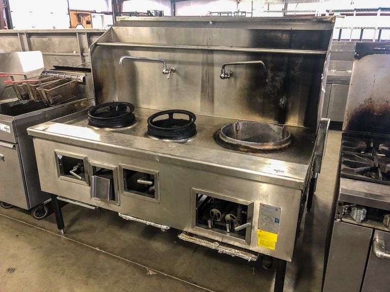 China Pacific CPAS 3Burner Wok Station, Gas Roller Auctions