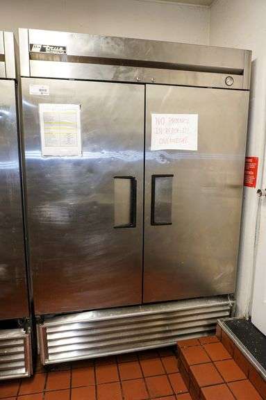 True T49 Stainless Steel 2-Door Reach In Refrigerator, 54in x 30in
