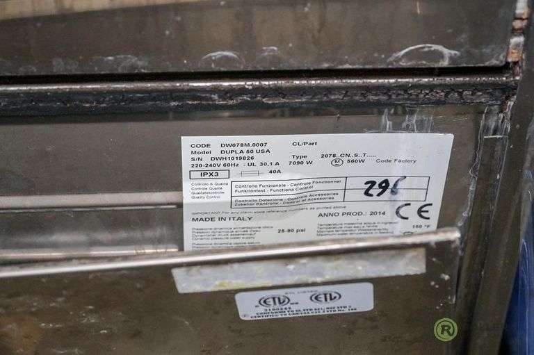 CMA UC50E Dupla 50 USA Undercounter Dish Machine - Roller Auctions