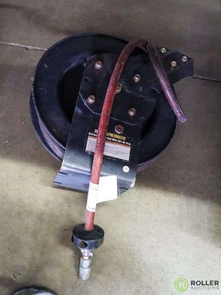 Central Pneumatic Retractable Hose Reel With 25' Air Hose - Roller Auctions