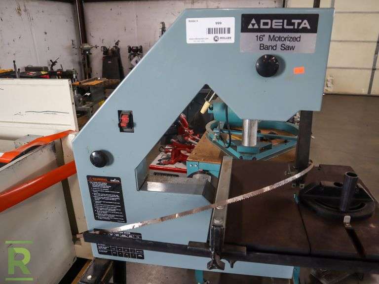 Delta 16" Motorized Band Saw on Stand Roller Auctions