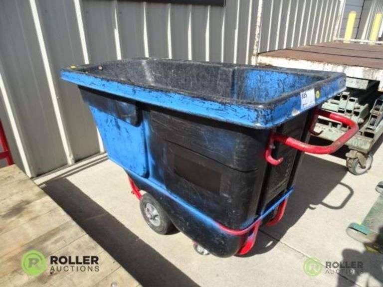 Rubbermaid 56 x 25 Plastic Rolling Trash Bin Roller Auctions