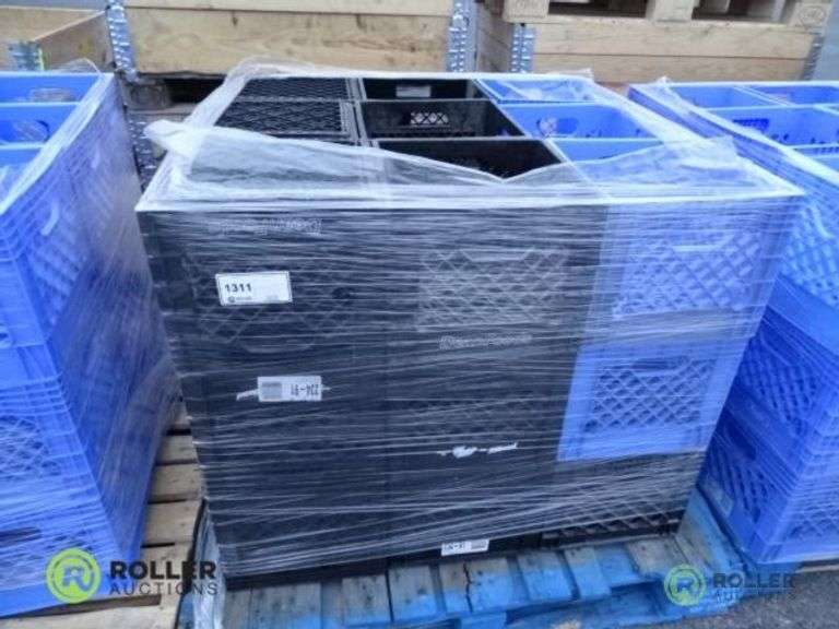 Pallet of Pace Plastic Milk Crates Roller Auctions