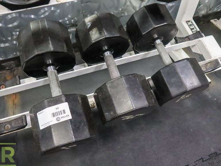 Iron Grip Dumbbells, 95lbs, 100lbs And 125lbs Roller Auctions