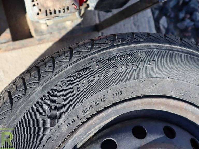 (3) 2018 Douglas AllSeason 185/70R14 Tires With Wheels Roller Auctions