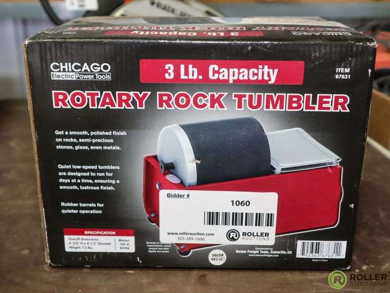 Chicago Electric 67631 Rotary Rock Tumbler Roller Auctions