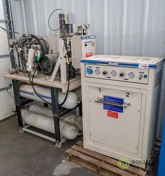 Bauer K1412, CFS25 Breathing Air Compressor and Fill Station Roller