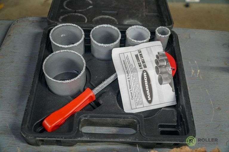 Warrior 7Piece Carbide Grit Hole Saw Set Roller Auctions