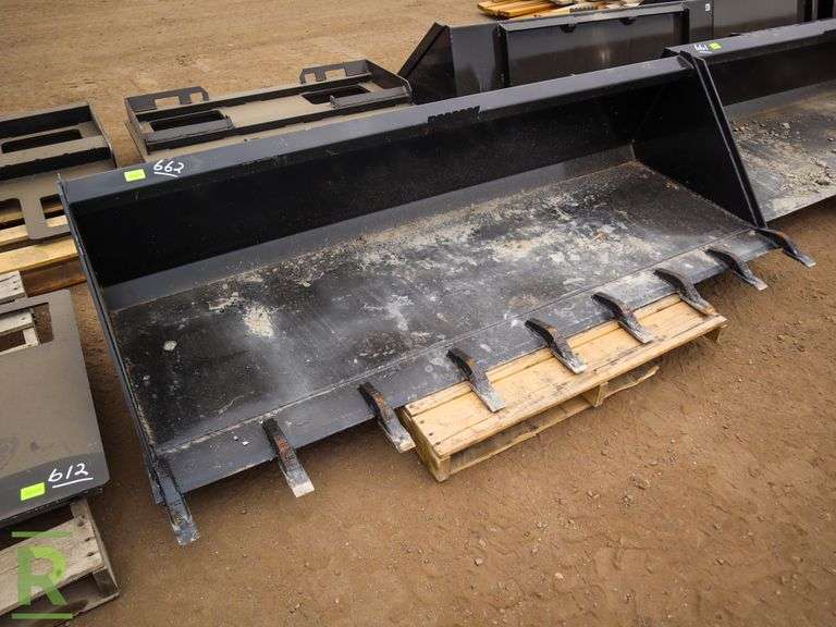 New Kivel 84" Skid Steer Bucket with Teeth Roller Auctions