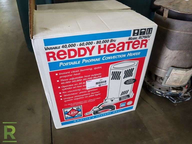 Reddy Heater RCP80V Portable Convection Heater, Propane Roller Auctions