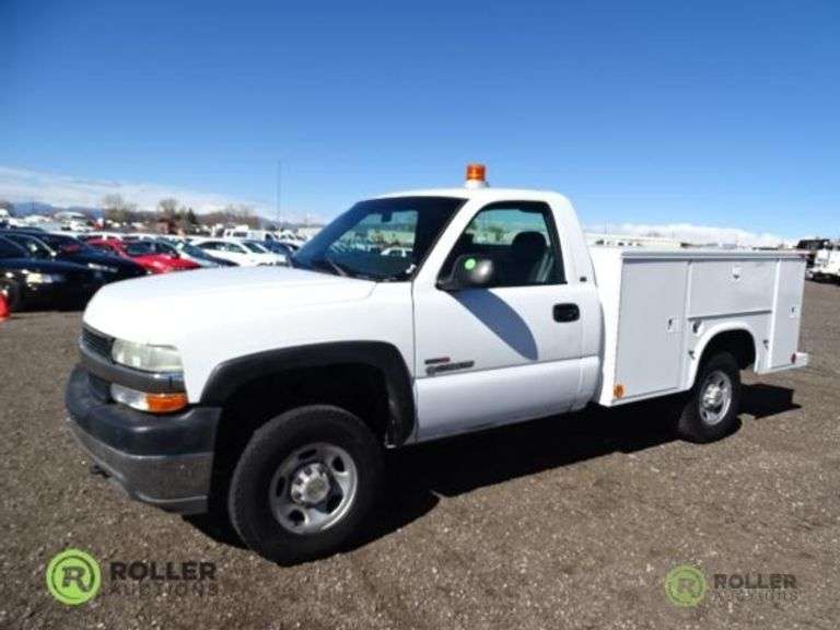 2002 CHEVROLET 2500 HD 4X4 UTILITY TRUCK, 6.6L Duramax Diesel