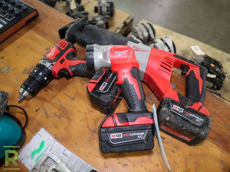 Milwaukee 2735-20 Work Light, 2607-20 1/2" Hammer Drill and 2620-20