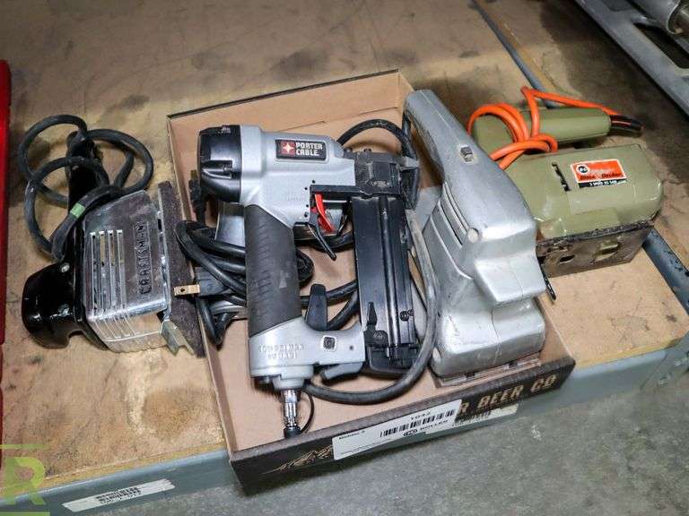 Kmart Orbital Sander, Craftsman Sander, Black & Decker Jigsaw, Power House Drill and Porter