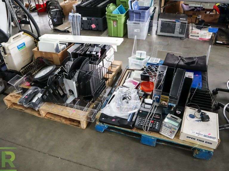 (2) Pallets of Office Supplies Roller Auctions